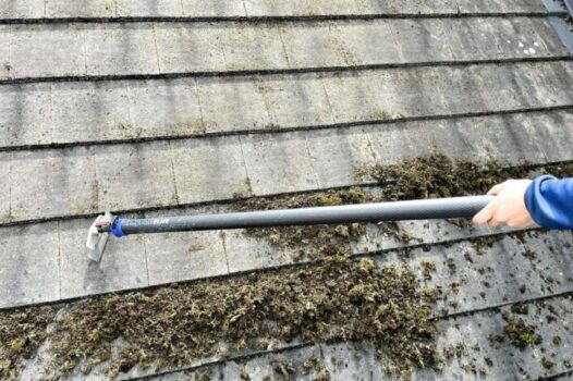 Roof Cleaning Moss removal Galway Washing treatment Ireland Roof repair Safe