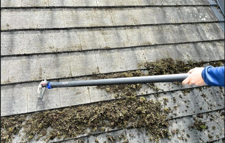 Roof Cleaning Moss removal Galway Washing treatment Ireland Roof repair Safe